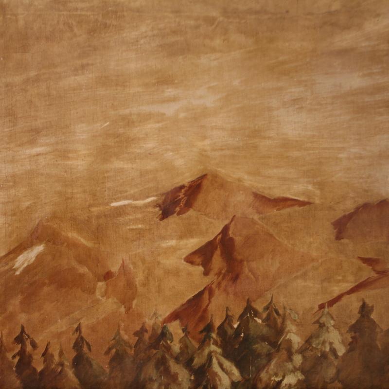 siglo XX Sobre Papel Pintura Española Paisaje con Montañas, 1930 - Landscape Painting Brown de Unknown