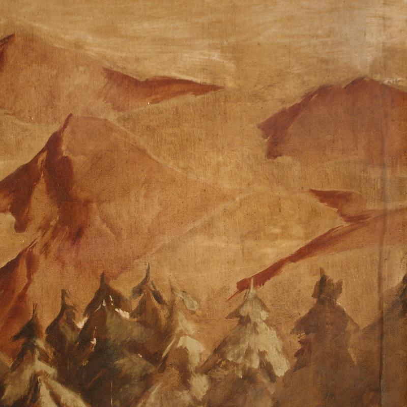 siglo XX Sobre Papel Pintura Española Paisaje con Montañas, 1930 1