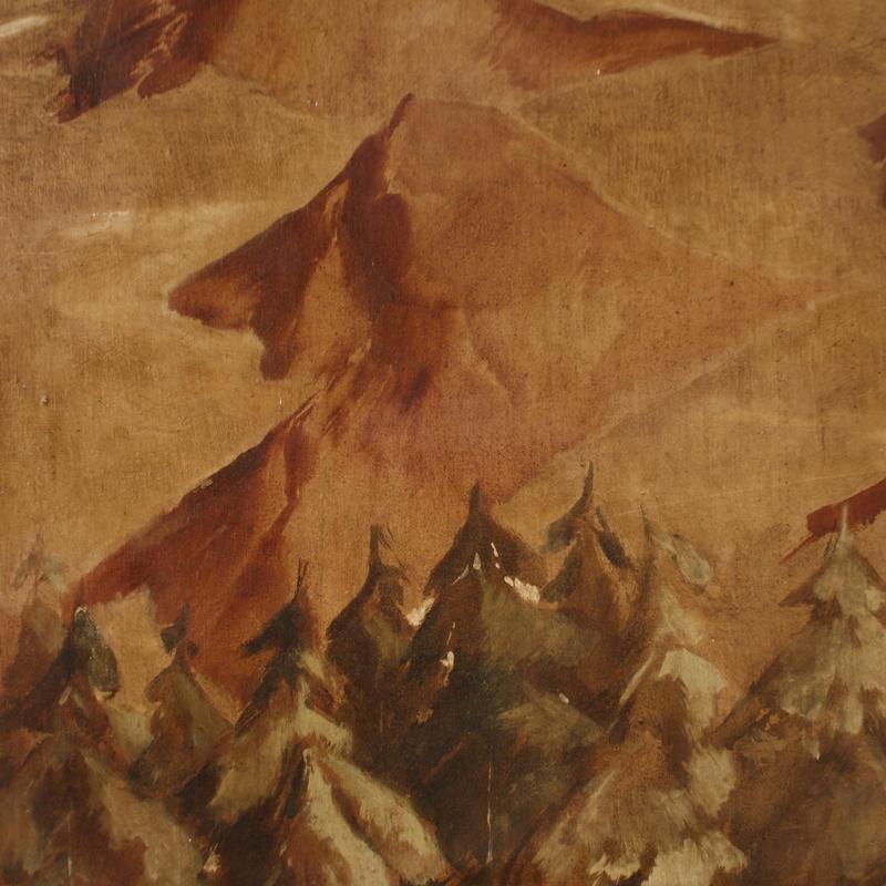 siglo XX Sobre Papel Pintura Española Paisaje con Montañas, 1930 3