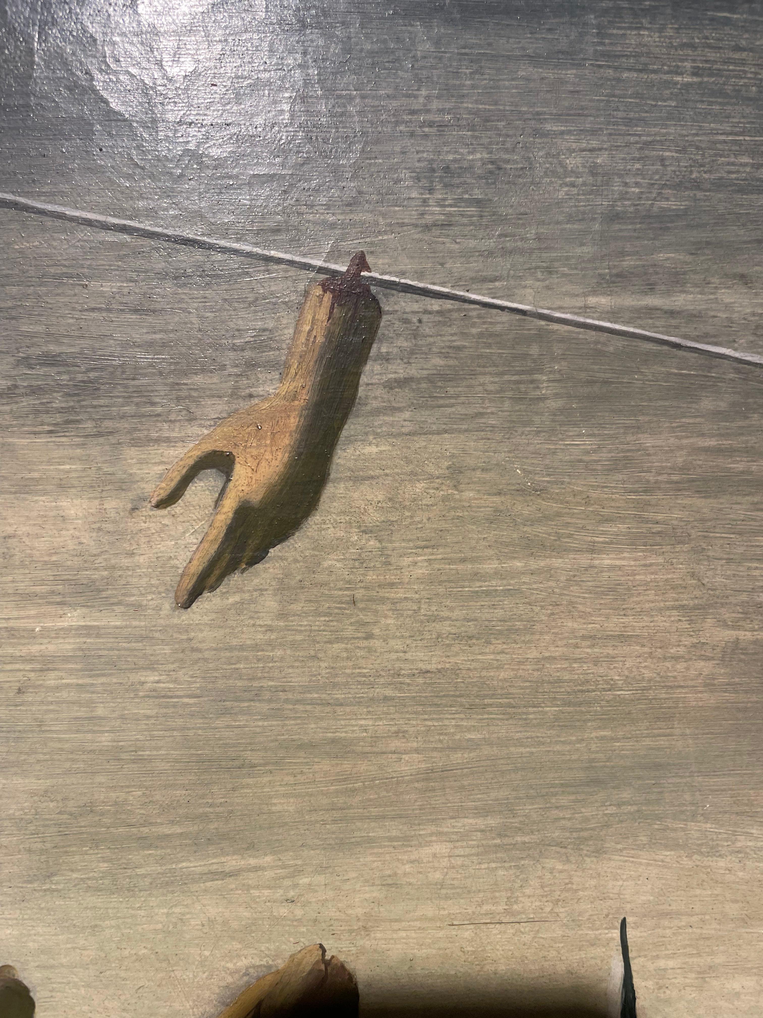 Paesaggio surrealista del XX secolo dipinto ad olio in vendita 10