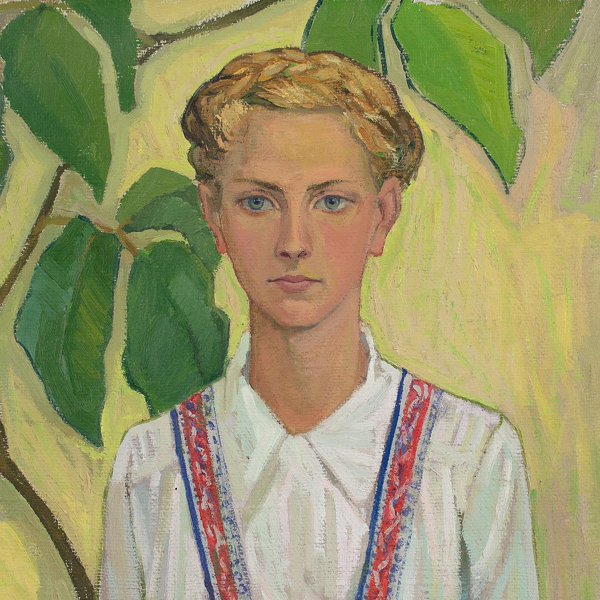 20th century girl painting
