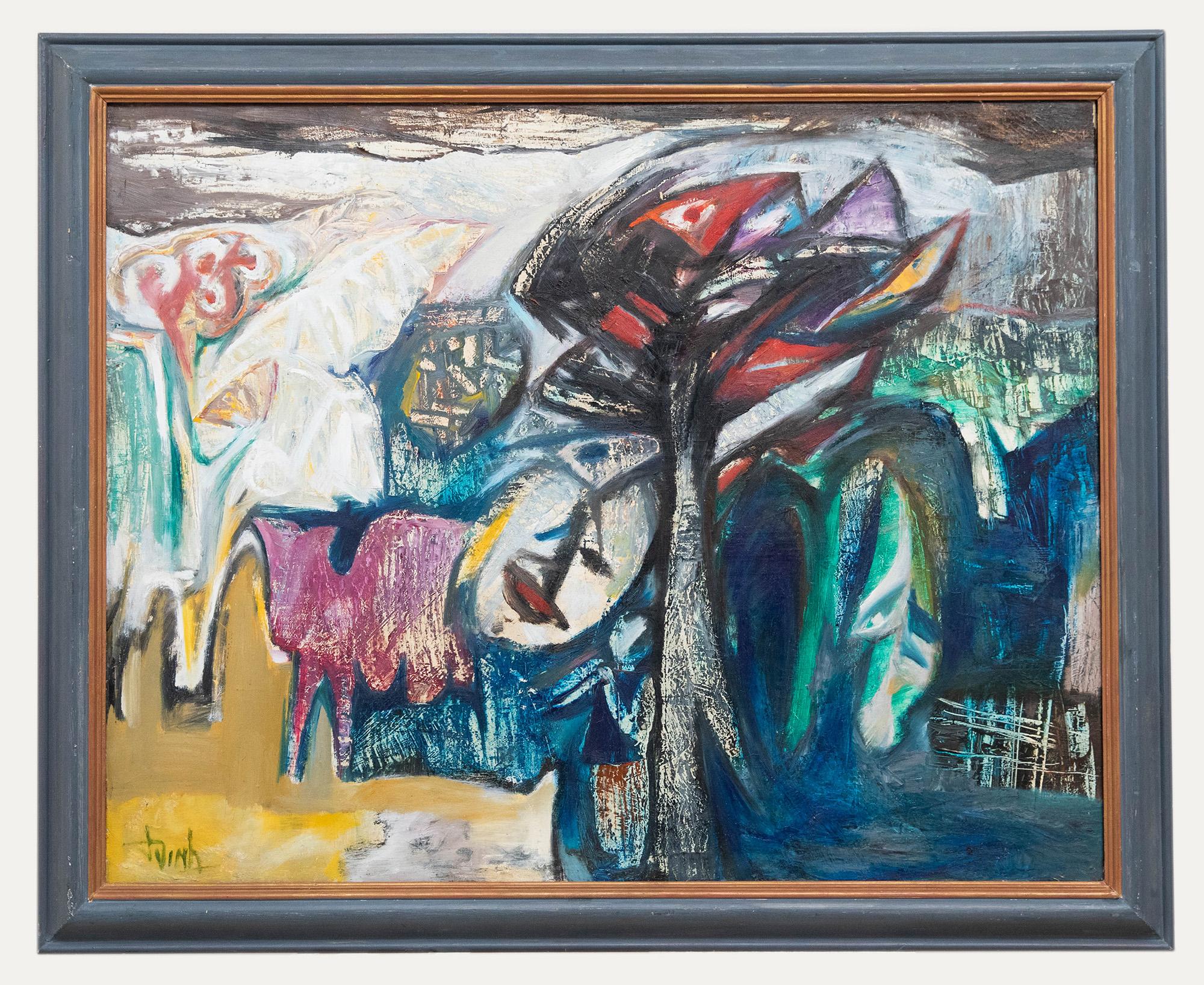 20th Century Vietnamese School Oil - Across the Land