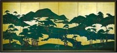 6 Panel Japanese Byobu, Japan, Meiji/Taisho Period (Early 20th Century)