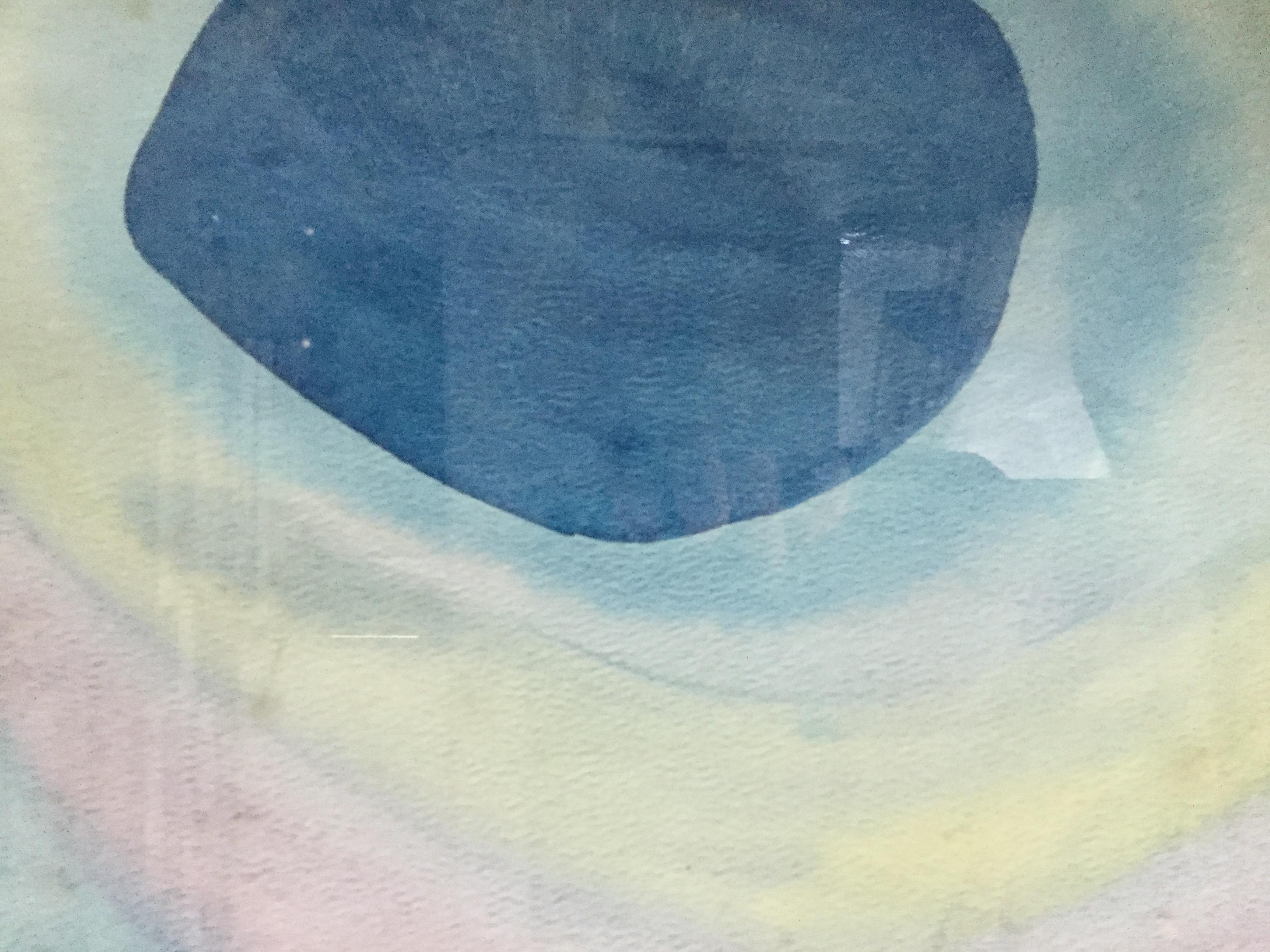 60s watercolor hamptons abstract - Painting by Unknown