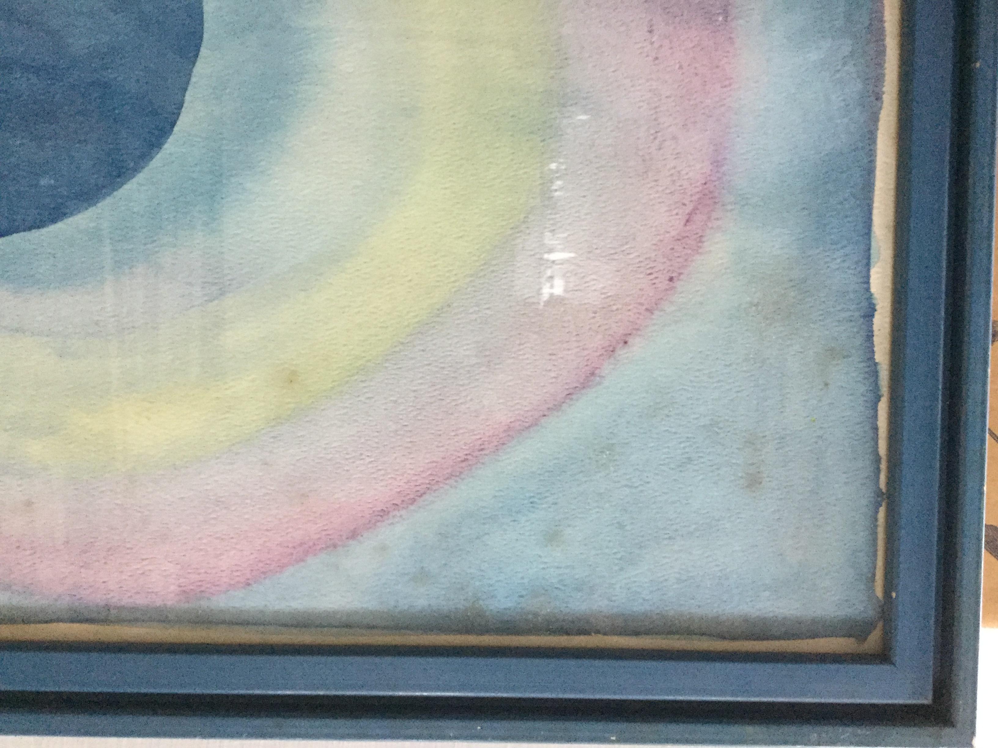 beautiful watercolor from hamptons signed on back