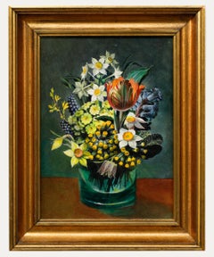 A. B. Kempster - Framed Mid 20th Century Oil, Still Life of Spring Flowers