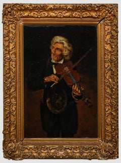 A. Baker d'après John George Brown (1831-1913) - Huile, Un air joyeux et un cœur triste