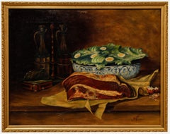 A. Balet - 1944 Óleo, Preparaciones para la cena