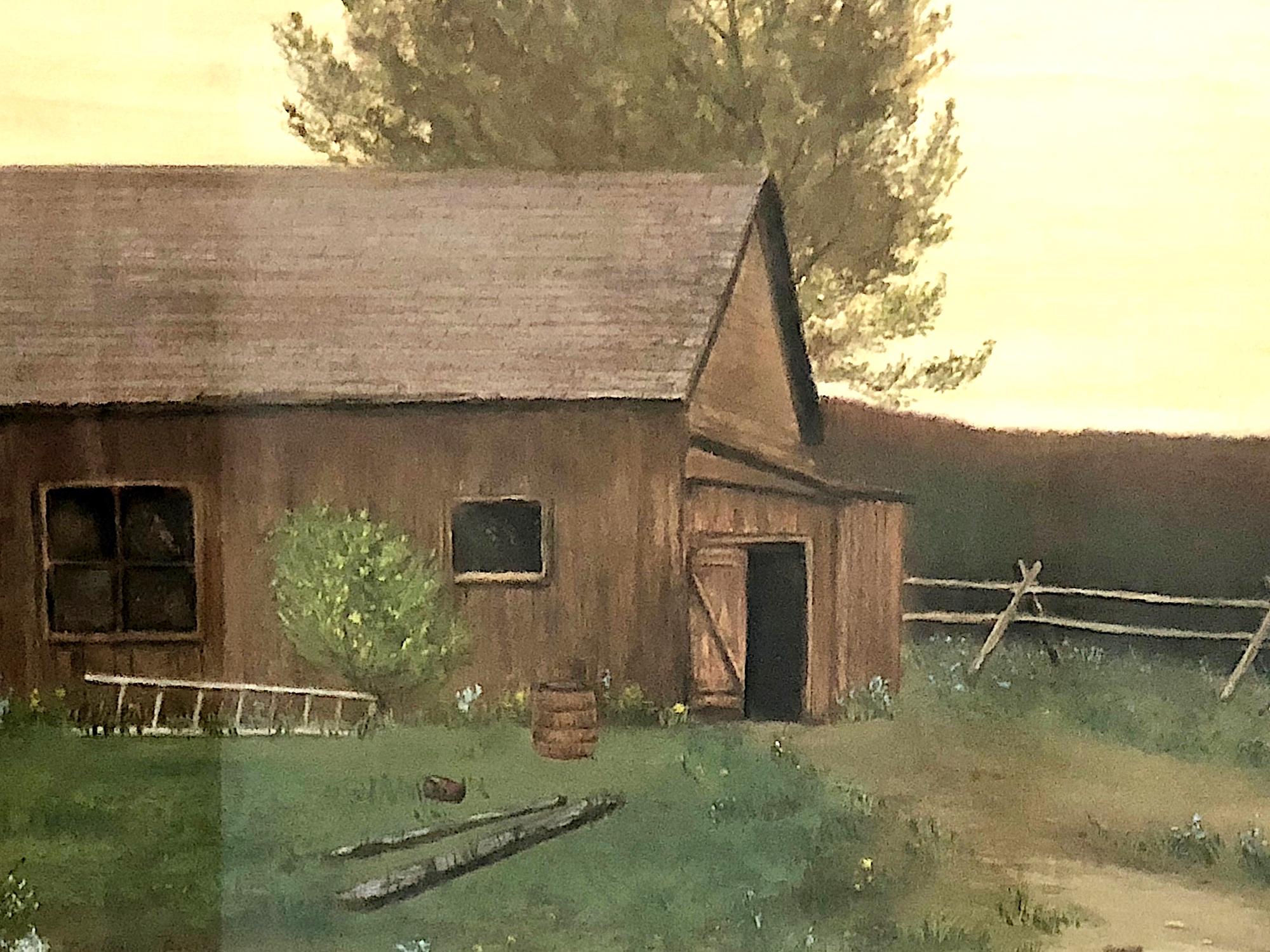 Eine Scheune auf dem Lande, von Katherine Baeth – Painting von Unknown