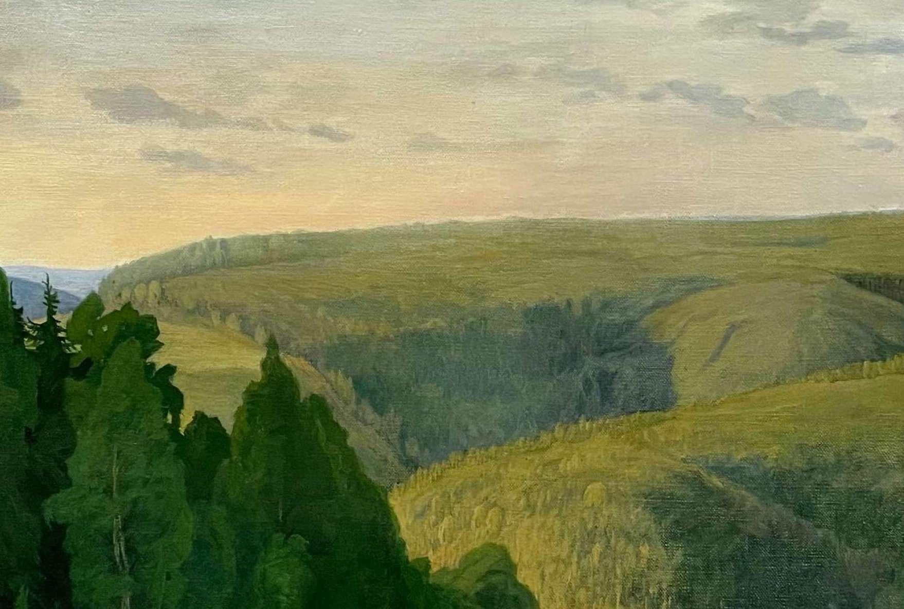 A Beautiful European Landscape/Mountainscape by artist European Artist E. Feith For Sale 1