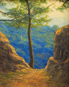 Una hermosa vista al final del camino, c. 1940-50, Pintura al óleo sobre lienzo