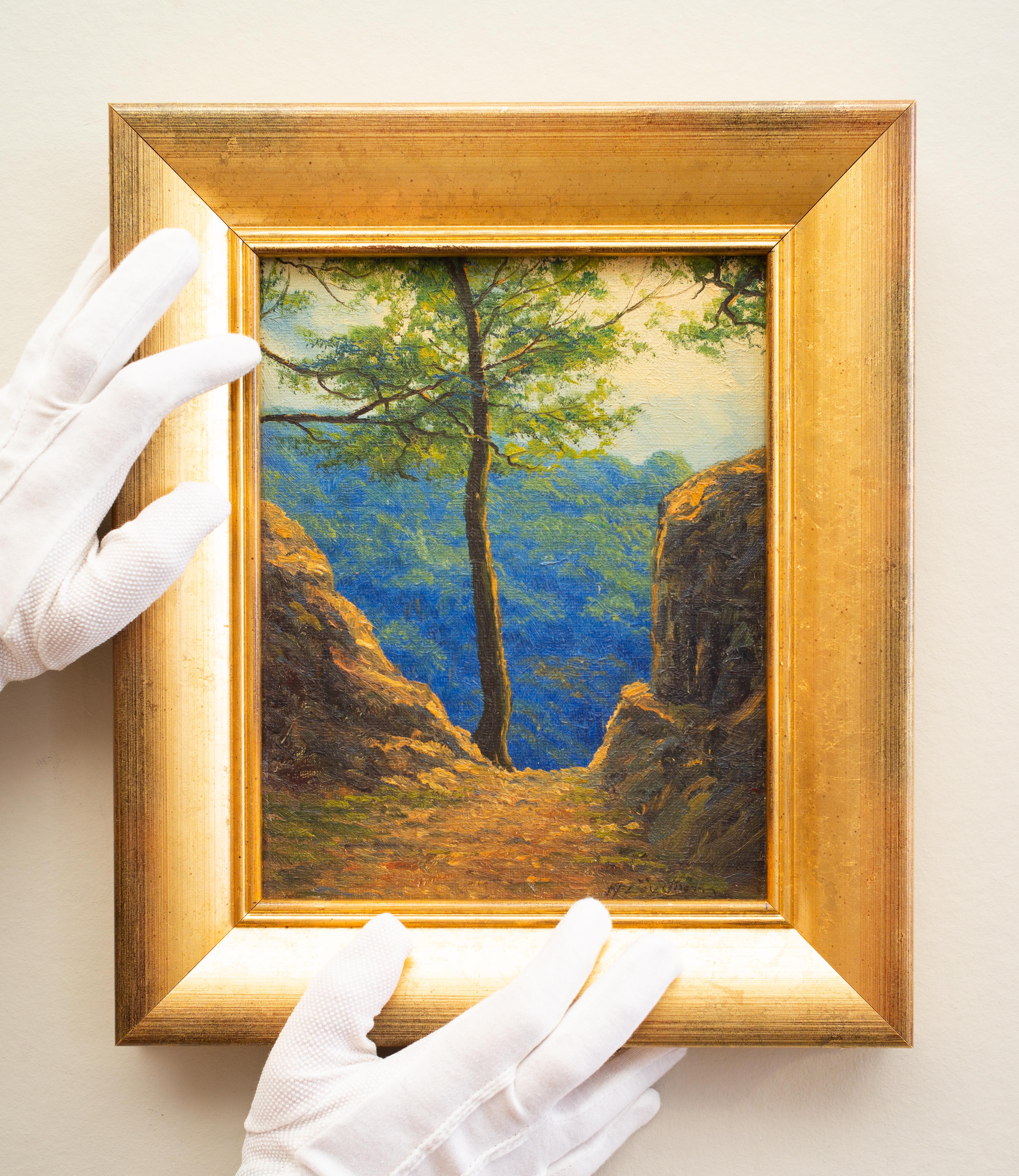 Un cuadro paisajístico muy hermoso de un artista aún desconocido firmado H.Lövström. 
Los colores son fuertes y la tridimensionalidad es impresionante, lo más probable es que se pintara en Escandinavia hacia los años 40-50.

dimensiones del lienzo