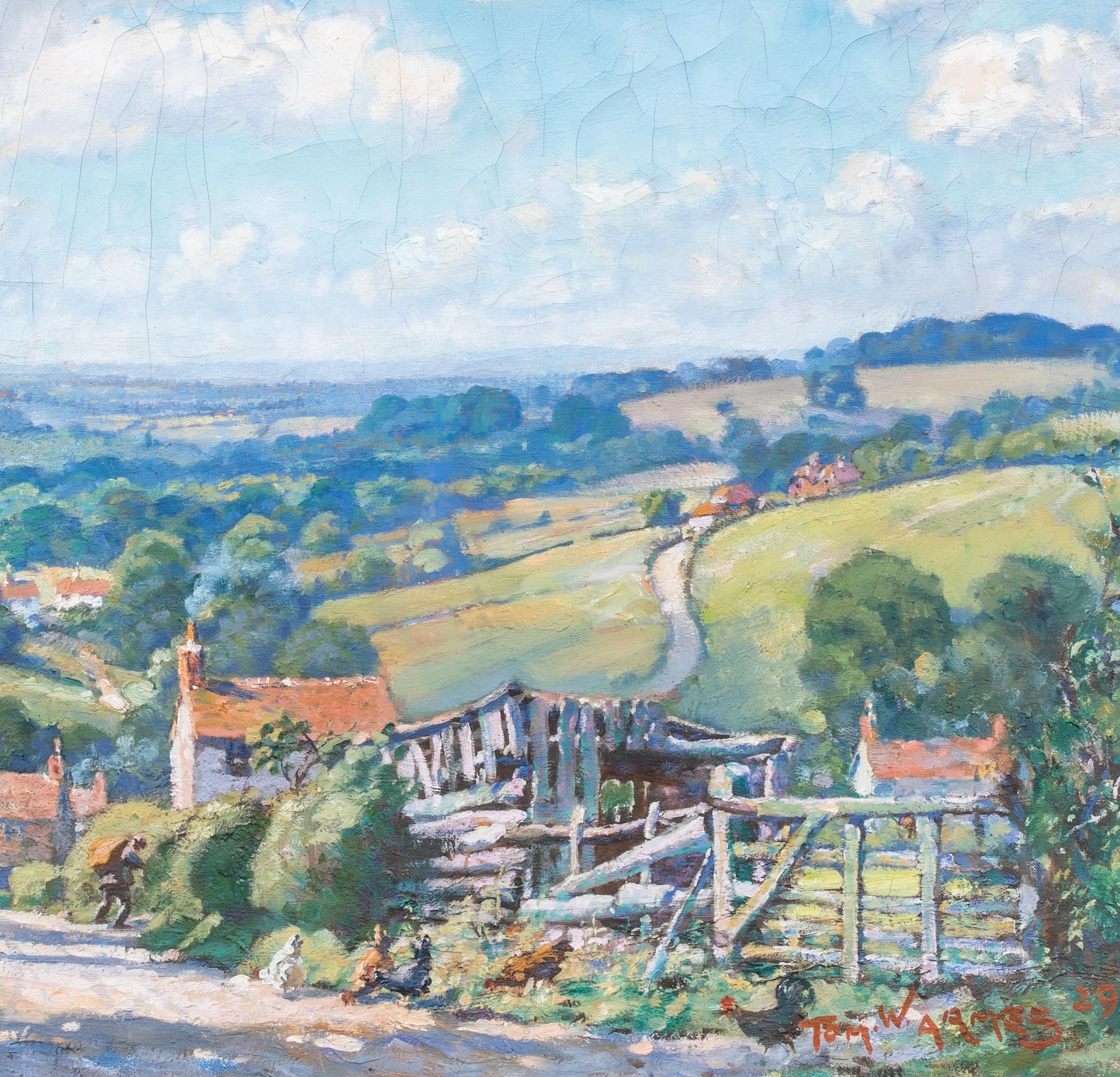 A Country Lane, Somerset, dated 1939  by THOMAS WILLIAM ARMES (1894-1963) For Sale 1