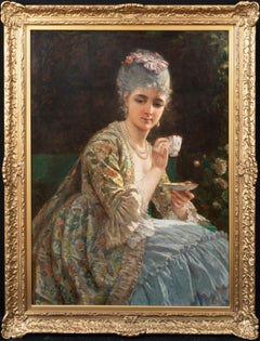 A Cup Of Tea, 19th Century   by Bartolomeo Giuliano (1825–1909)