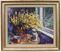 A. Destordeur - Framed Mid 20th Century Oil, Flowers by the Window Sill
