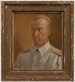 Vintage A. Egle - Framed 1941 Oil, Portrait of a Military Officer