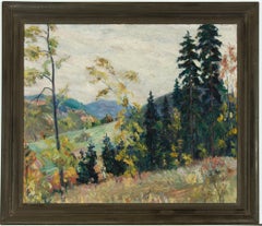 A. Fuchs - Large Impressionist 20th Century Oil, Wooded Landscape