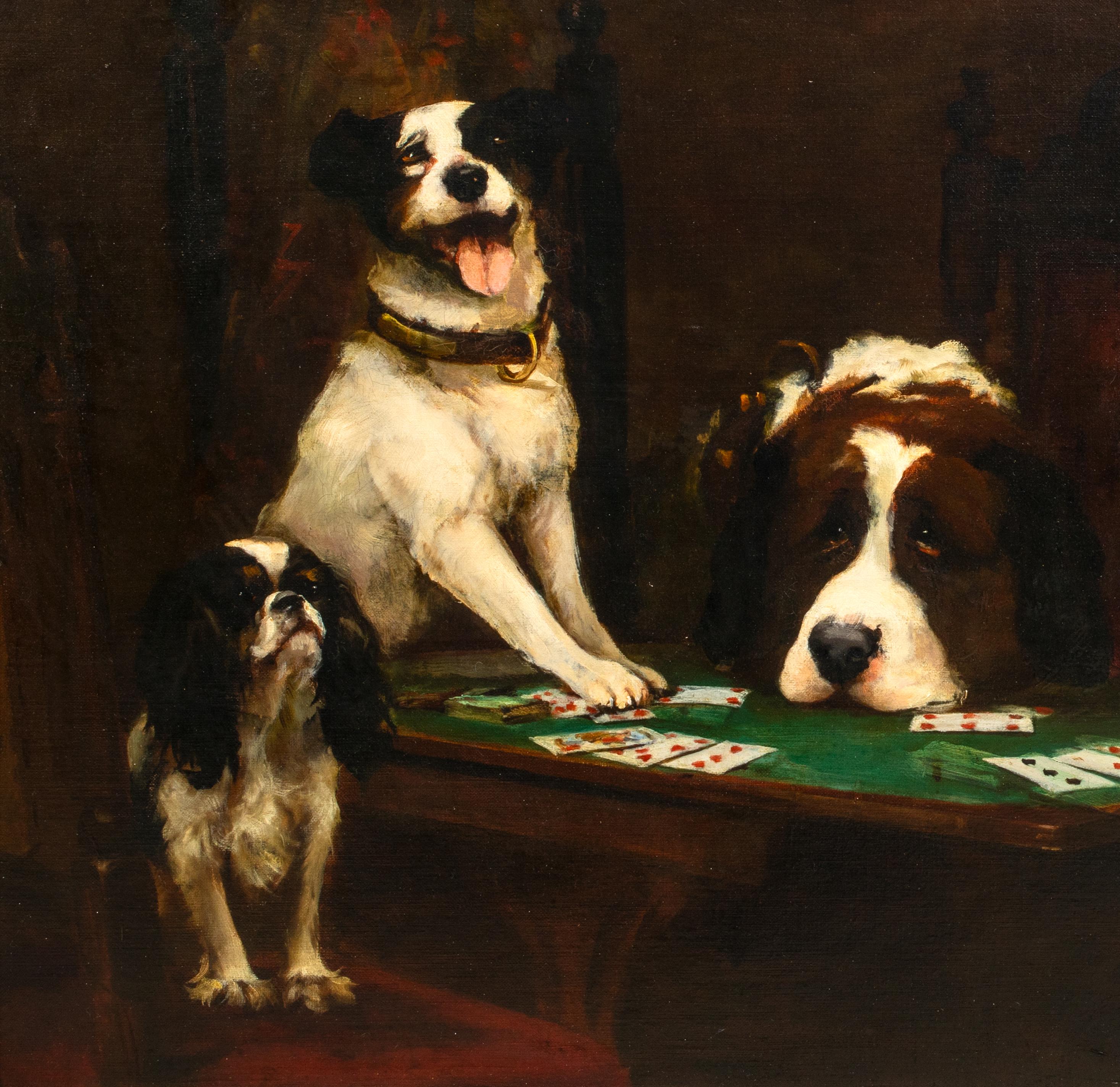 A Game Of Cards, 19th Century   by Henry George Sharp (1834-1900) For Sale 2