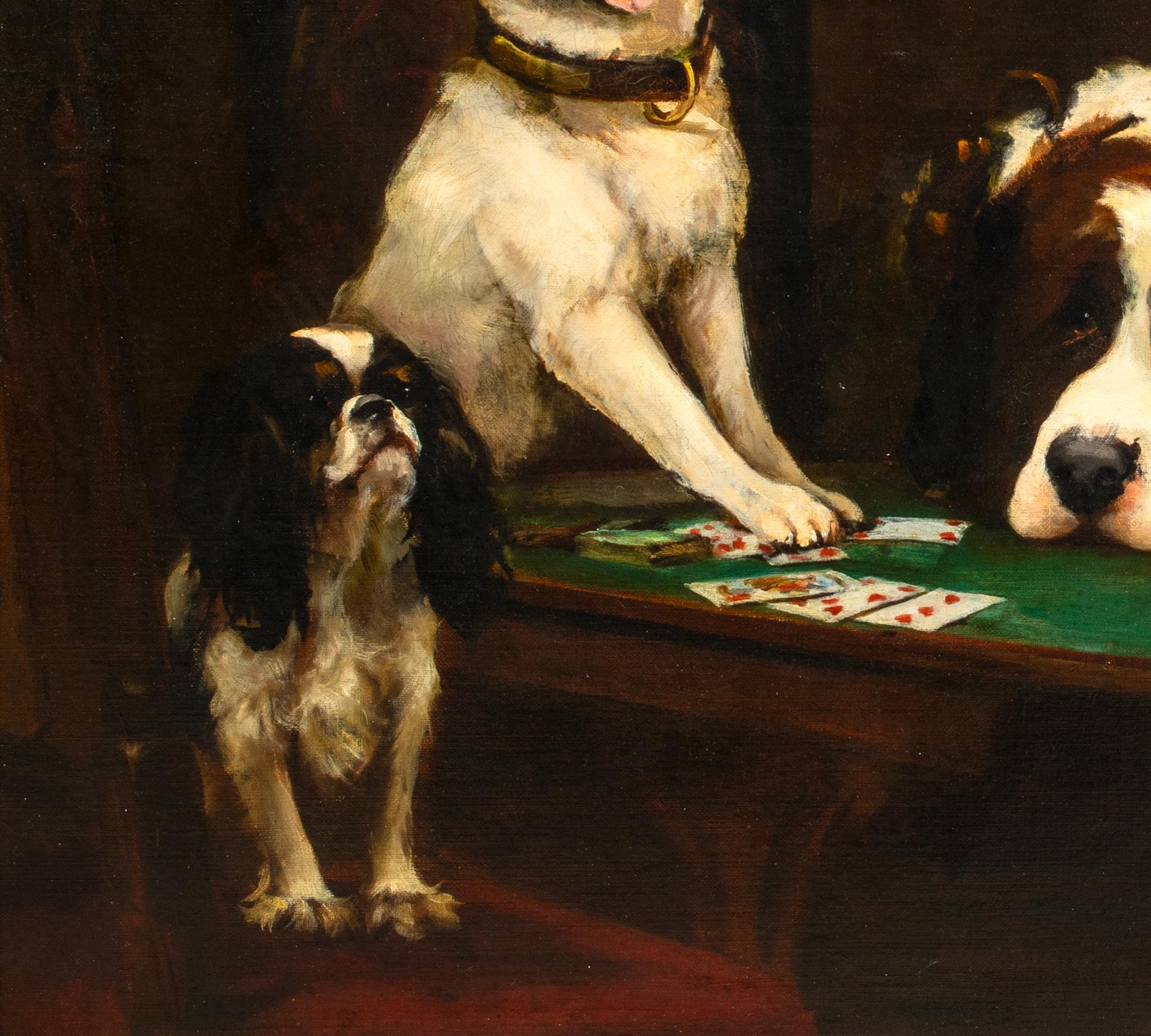 A Game Of Cards, 19th Century   by Henry George Sharp (1834-1900) For Sale 3