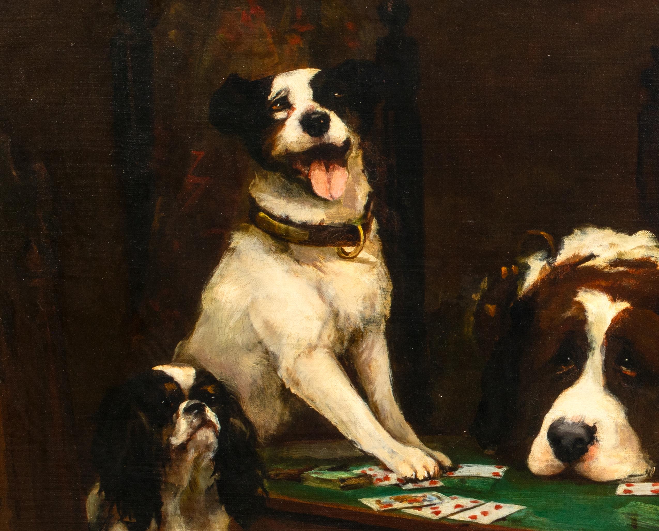 A Game Of Cards, 19th Century   by Henry George Sharp (1834-1900) For Sale 4