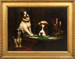 Antique A Game Of Cards, 19th Century   by Henry George Sharp (1834-1900)