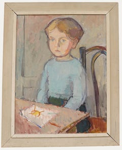 A. Kobel - 1955 Oil, Portrait of Anne Marie