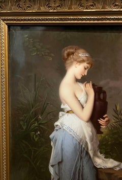 KPM-Porzellanplakette mit Psyche, die einen Lekythos in der Hand hält