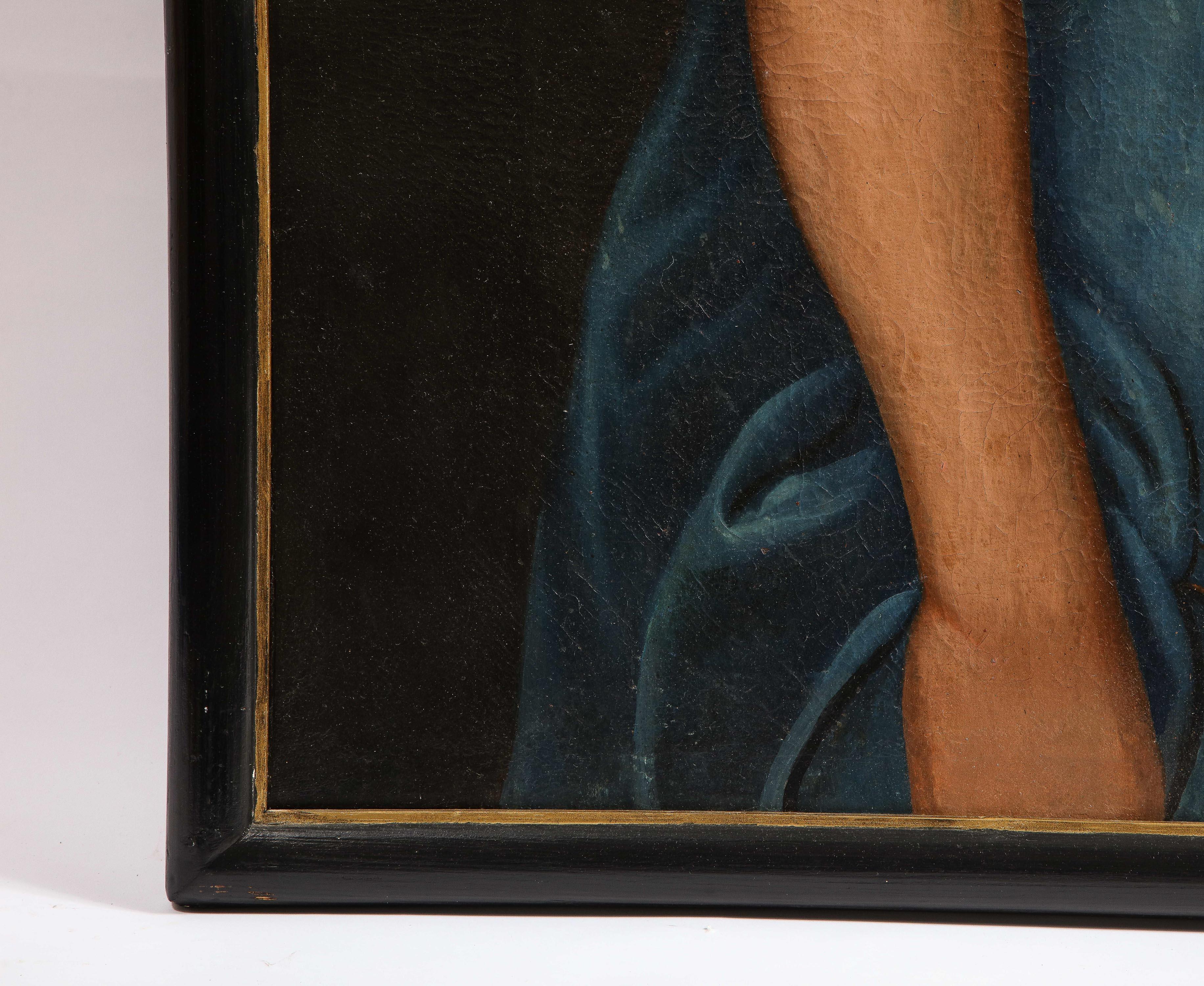 A Large Oil on Canvas Painting of 