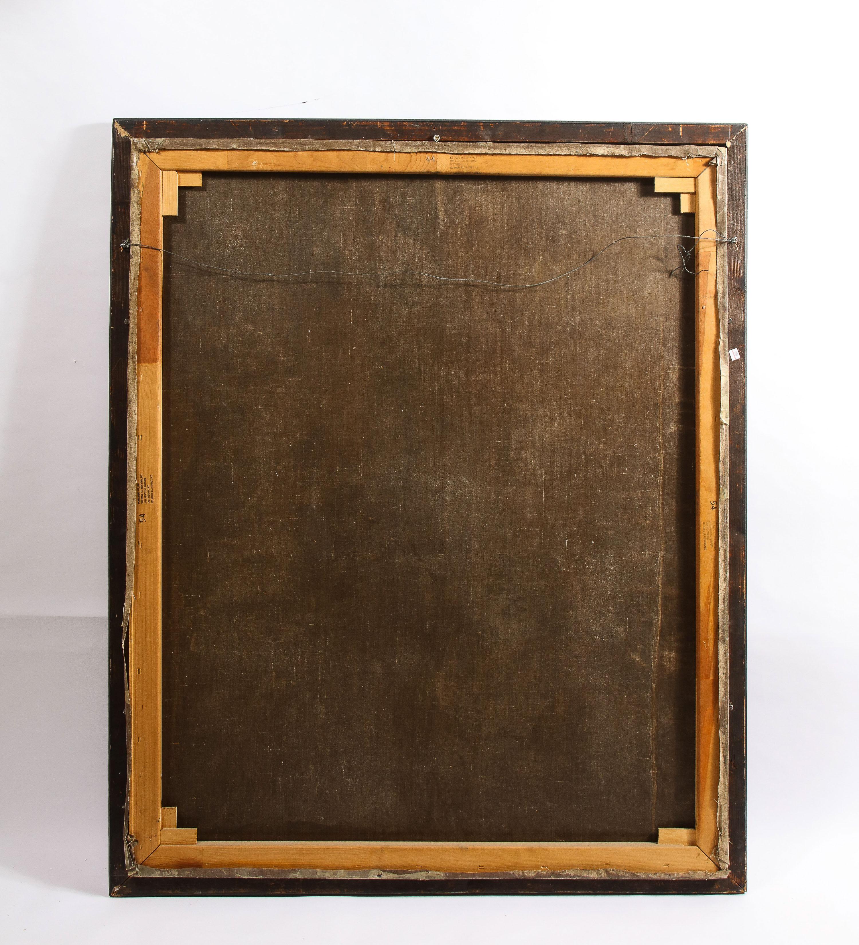 A Large Oil on Canvas Painting of 