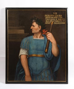 A Large Oil on Canvas Painting of "Sergius Galba", A Roman Emperor, After Titian