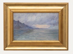 Vintage A. Lemaire - Mid 20th Century Oil, Sunset Over the Lake