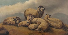 A. M. Marrat - 1885 Oil, Resting Sheep