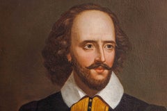 A Magnificent and Rare Portrait Painting of William Shakespeare, Circa 1870