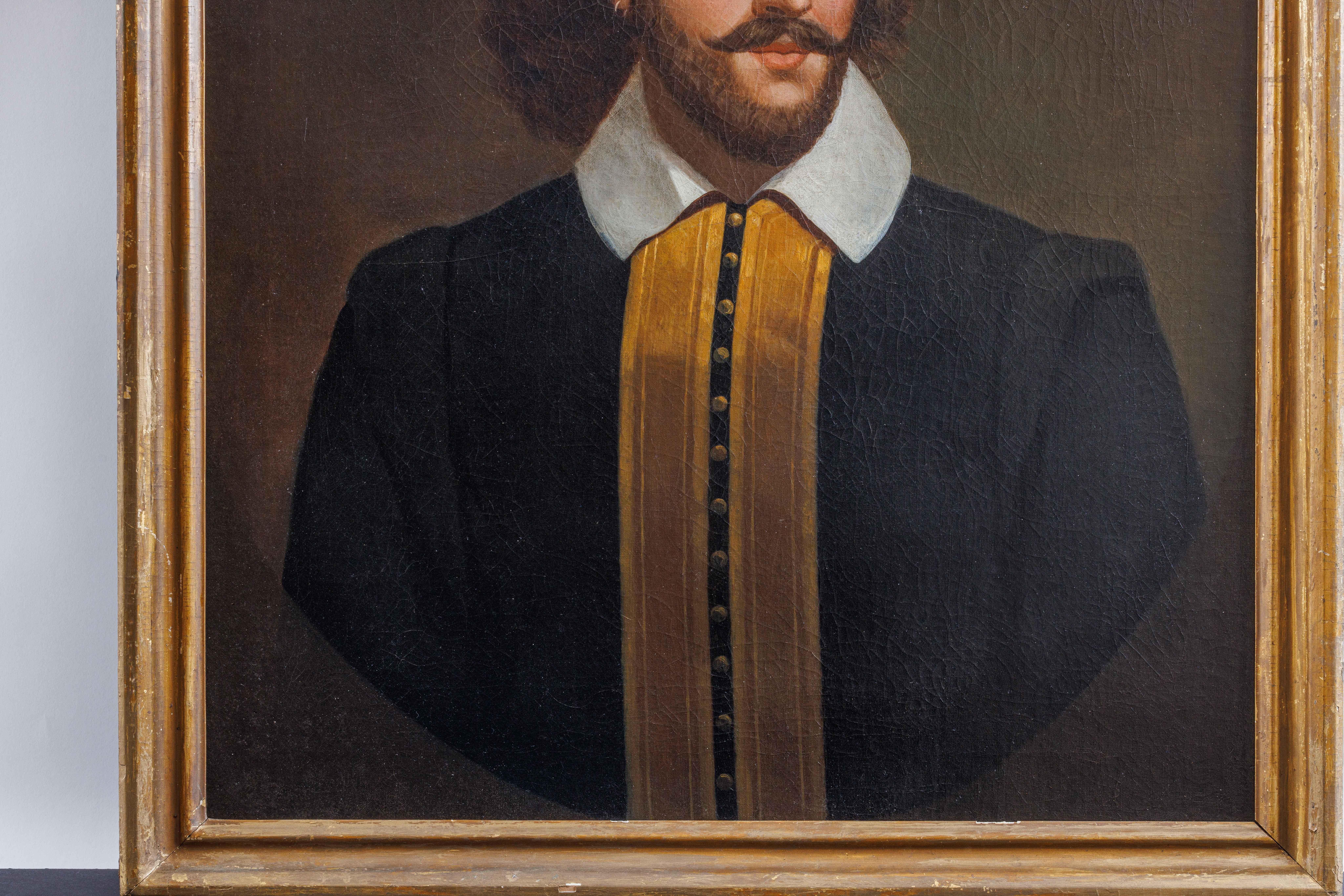Ein prächtiges und seltenes Porträtgemälde von William Shakespeare, um 1870, möglicherweise englisch 

Öl auf Leinwand, offenbar unsigniert.

Dieses prächtige und seltene Porträtgemälde von William Shakespeare aus der Zeit um 1870 lässt Sie in die