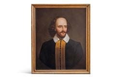 Antique A Magnificent and Rare Portrait Painting of William Shakespeare, Circa 1870  