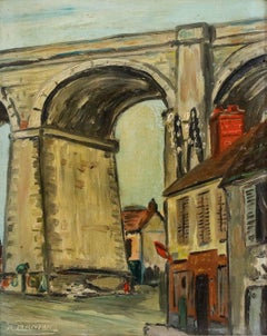 A. Manand - Early 20th Century Oil, The Viaduct
