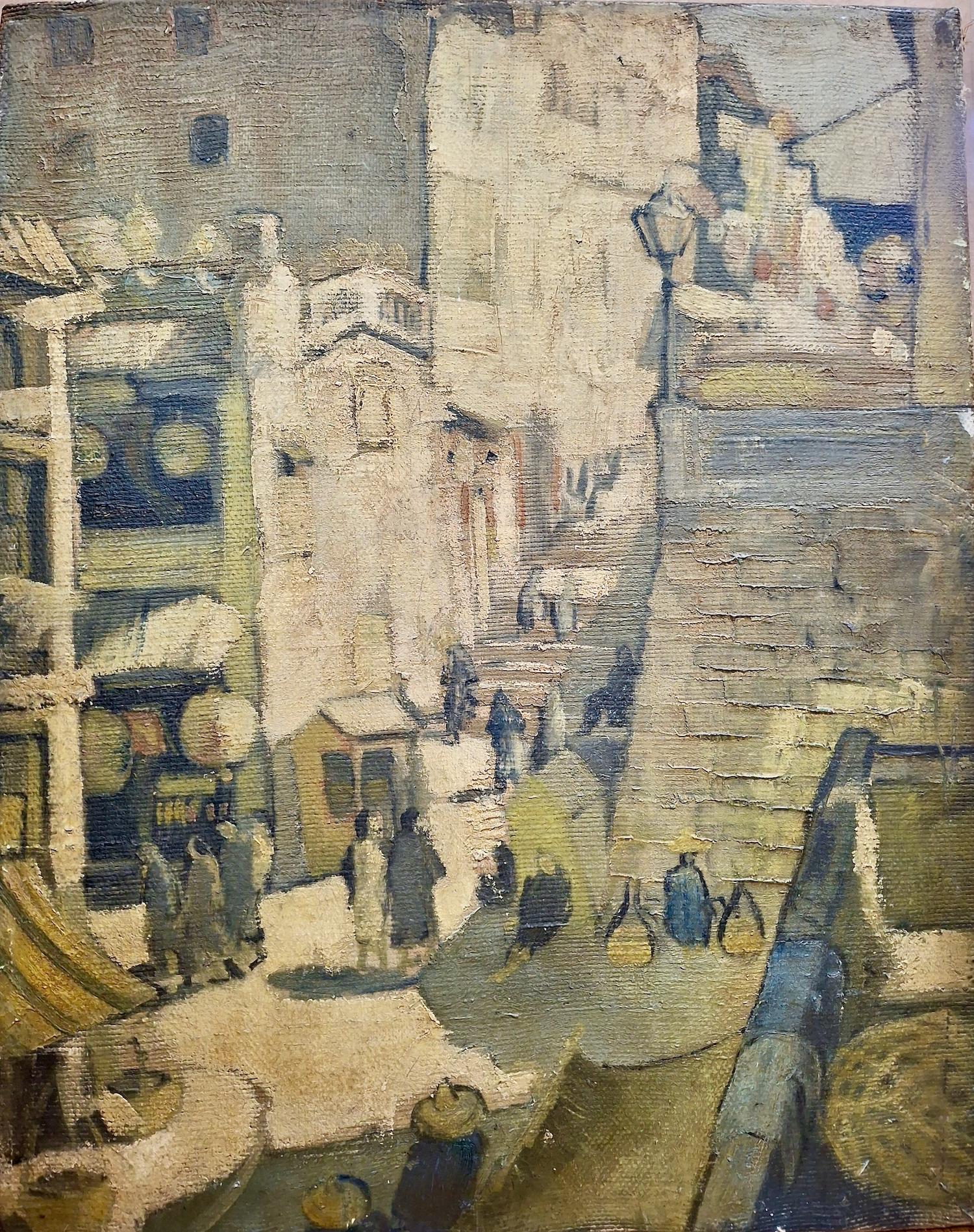 A Mexican Hillside Village Scene