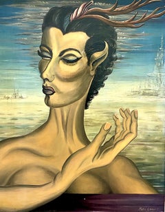 A Mid-century Surreal Portrait by Chilean Artist Fabio Lemus