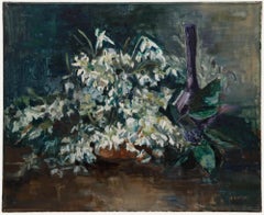 A. N. N. Mackinlay - 20. Jahrhundert Öl, Schneeglöckchen