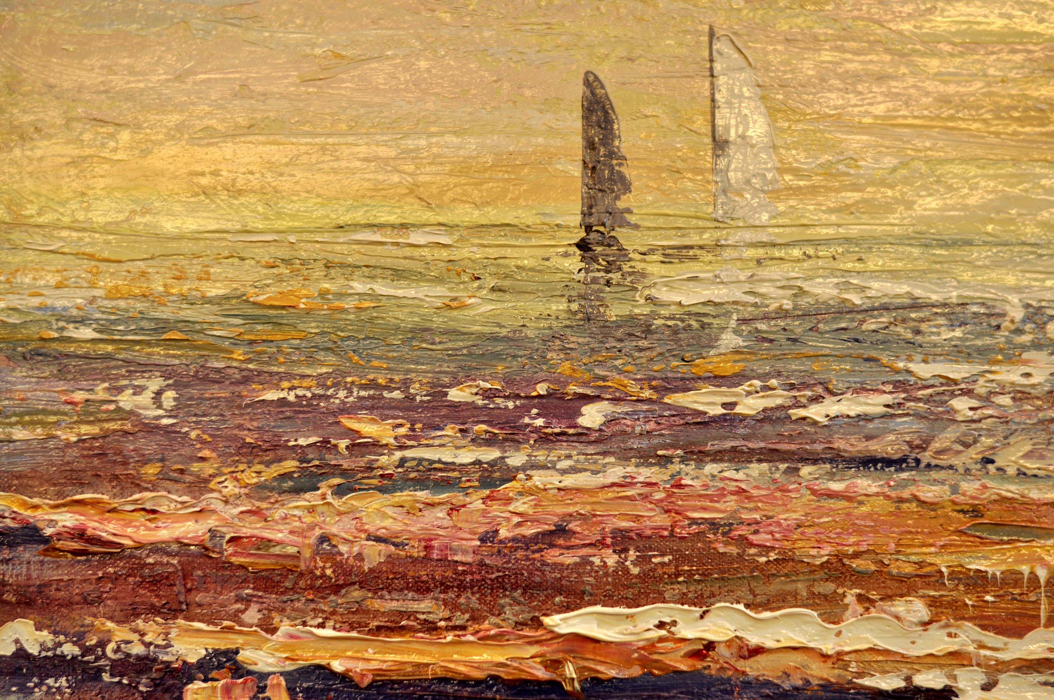A Northern Coast - Abstract seascape by John Parker - Painting by Unknown
