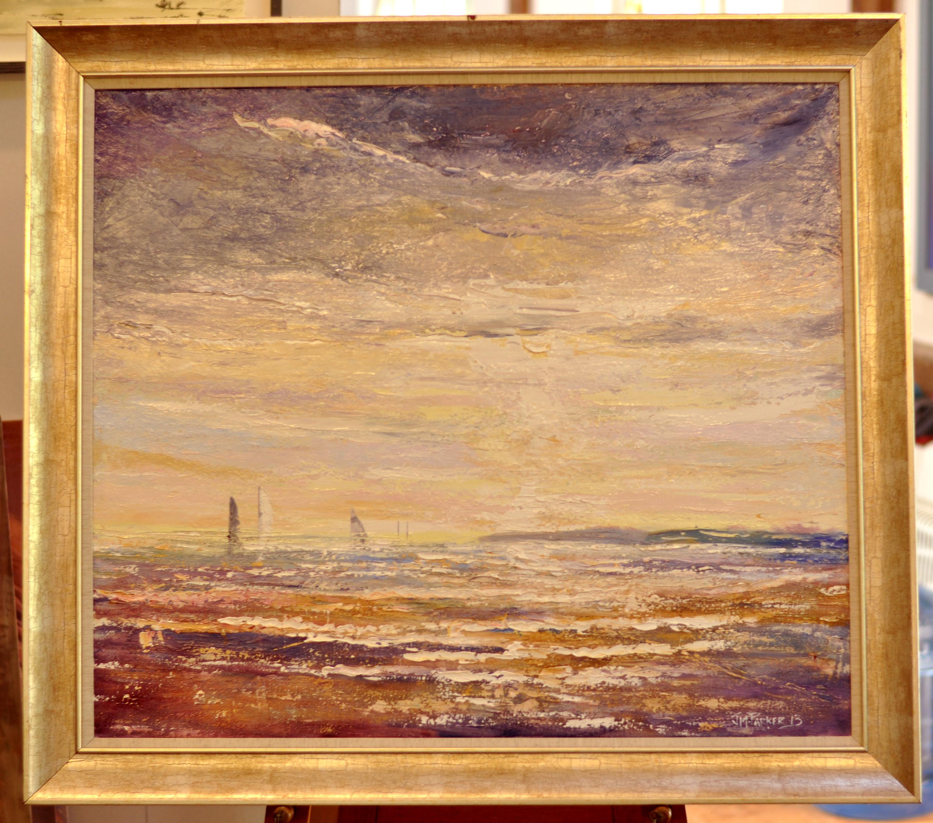 Unknown Landscape Painting - A Northern Coast - Abstract seascape by John Parker