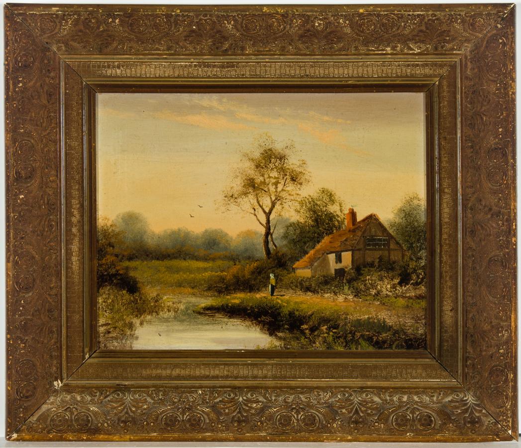 A Pair of Early 20th Century Gilt Framed Oils - English School River Landscapes 1