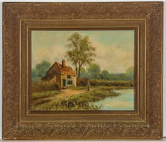 A Pair of Early 20th Century Gilt Framed Oils - English School River Landscapes