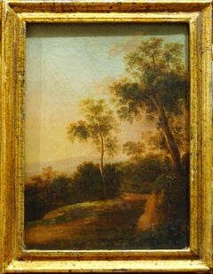 A Pair of Woodland Landscapes - Oil on Canvas by Italian School 18th-19th cent.