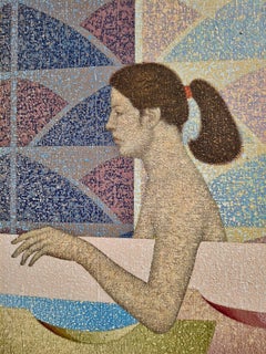 A Pointillist View of a Woman
