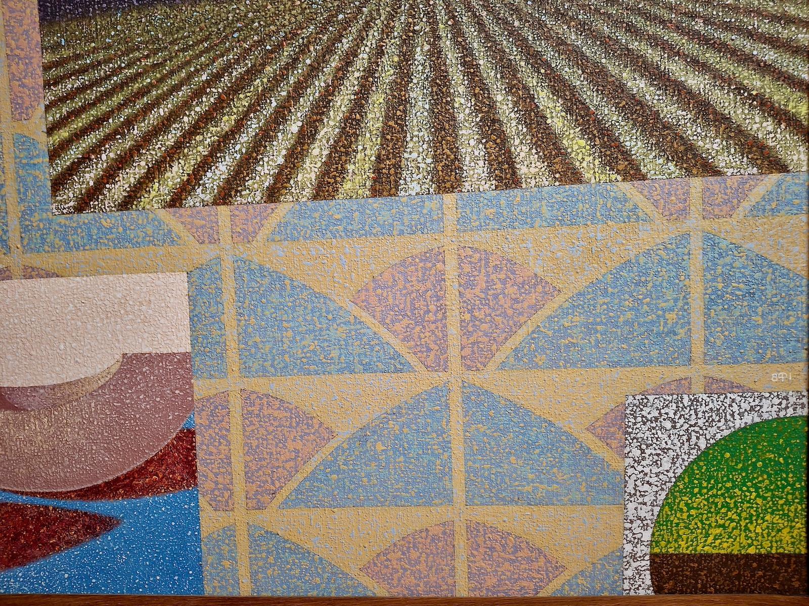 Vue pointilliste d'une femme en vente 1