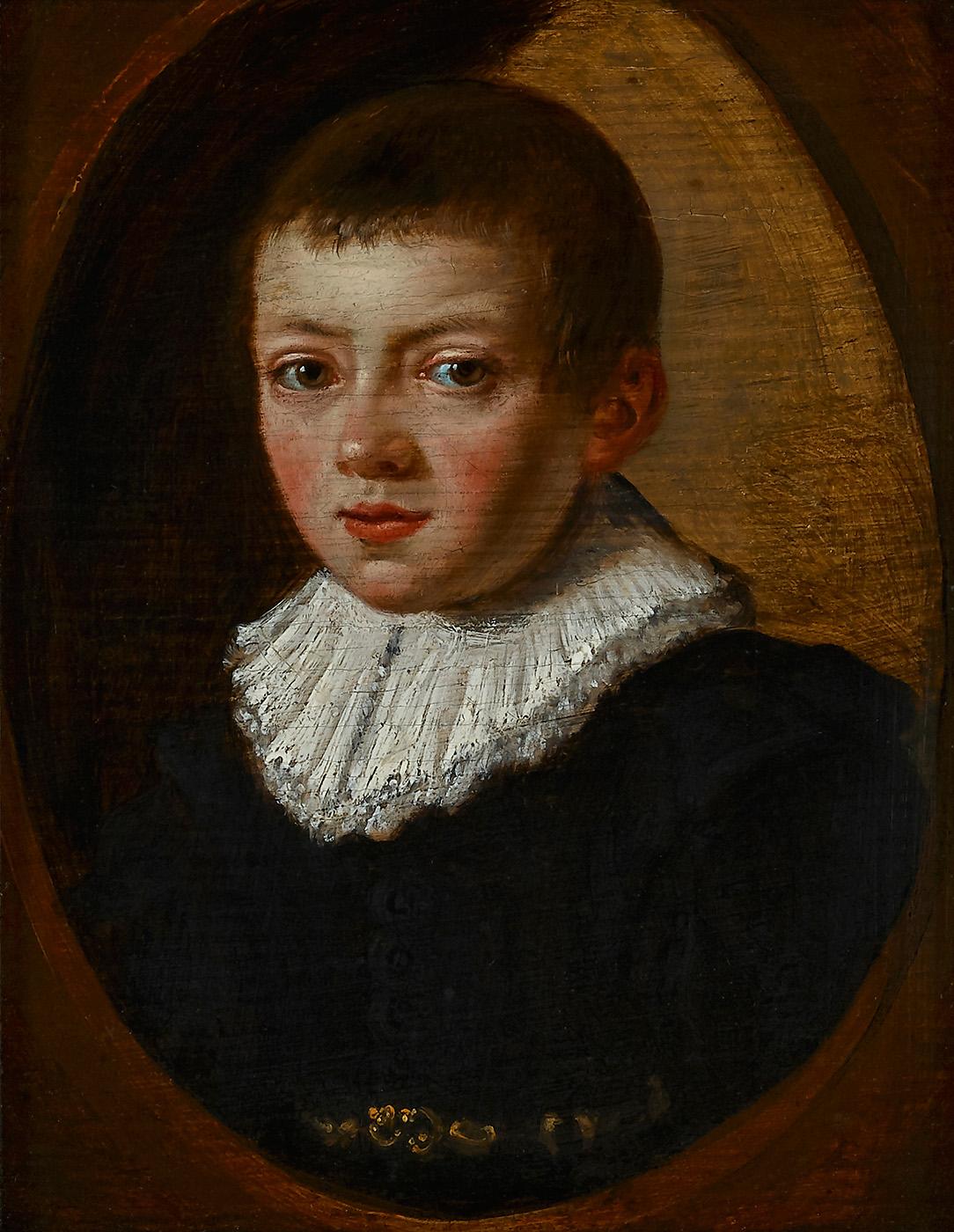 A Portrait of a Young Boy - Painting by Unknown