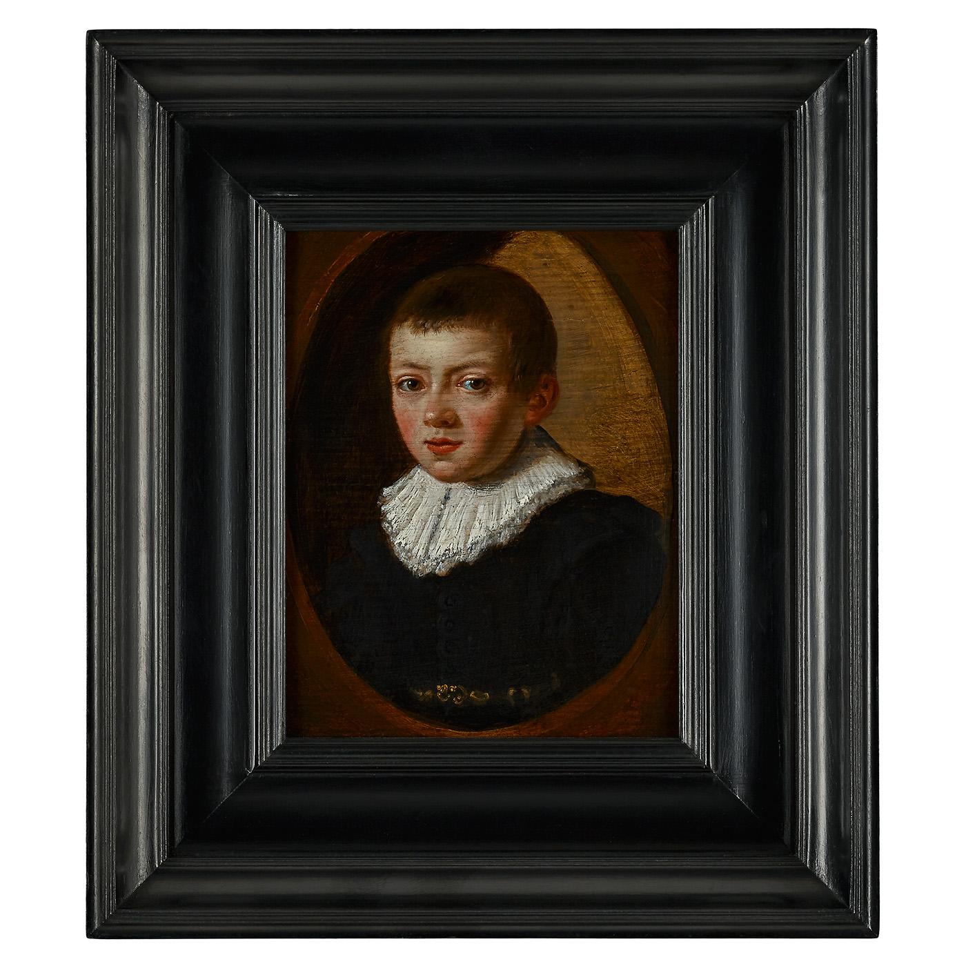 Unknown Portrait Painting - A Portrait of a Young Boy
