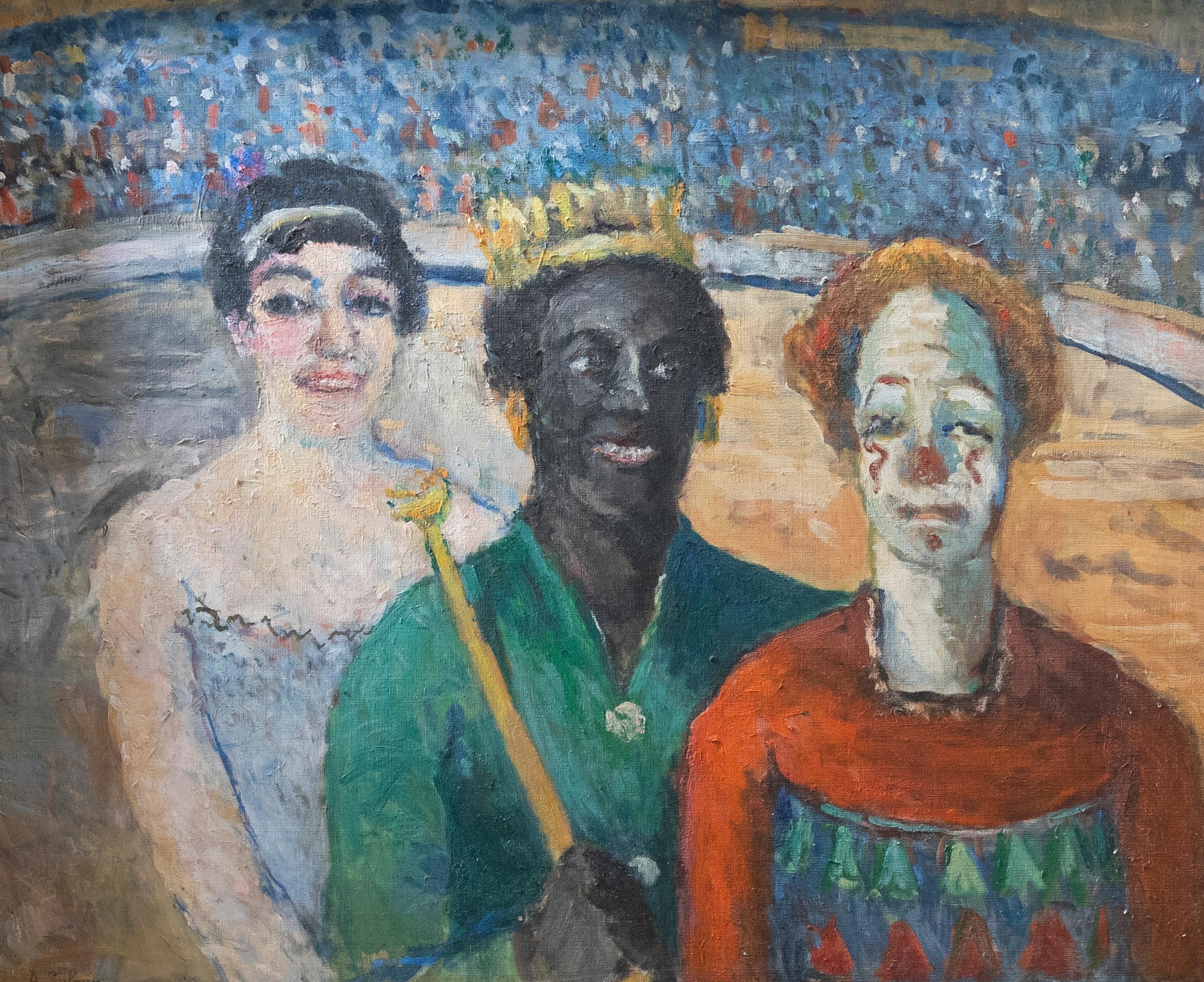 A. Sabran - 20th Century Oil, Circus Performers - Painting by Unknown