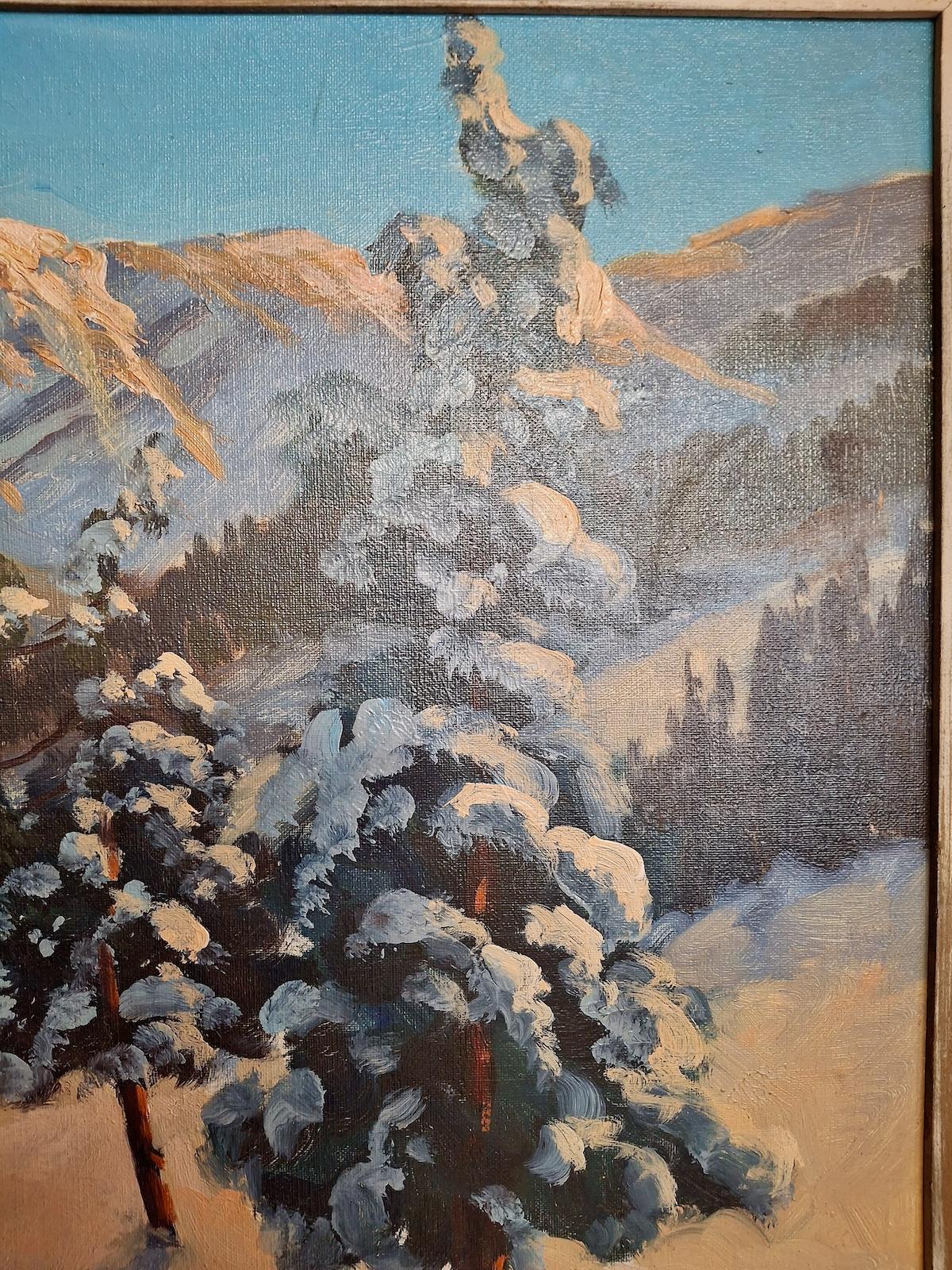 This is for your personal cozy spot in the Aspen house. Fire in the fireplace below where it will hang. A fringed, warm white cashmere throw on your down-stuffed chaise lounge, as soft as the freshly fallen, velvety snow mounds you're enjoying in